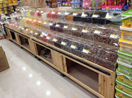 De houten kleinhandelsvertoning van het Multifuntionvoedsel voor Supermarkt/Opslag 3 lagen